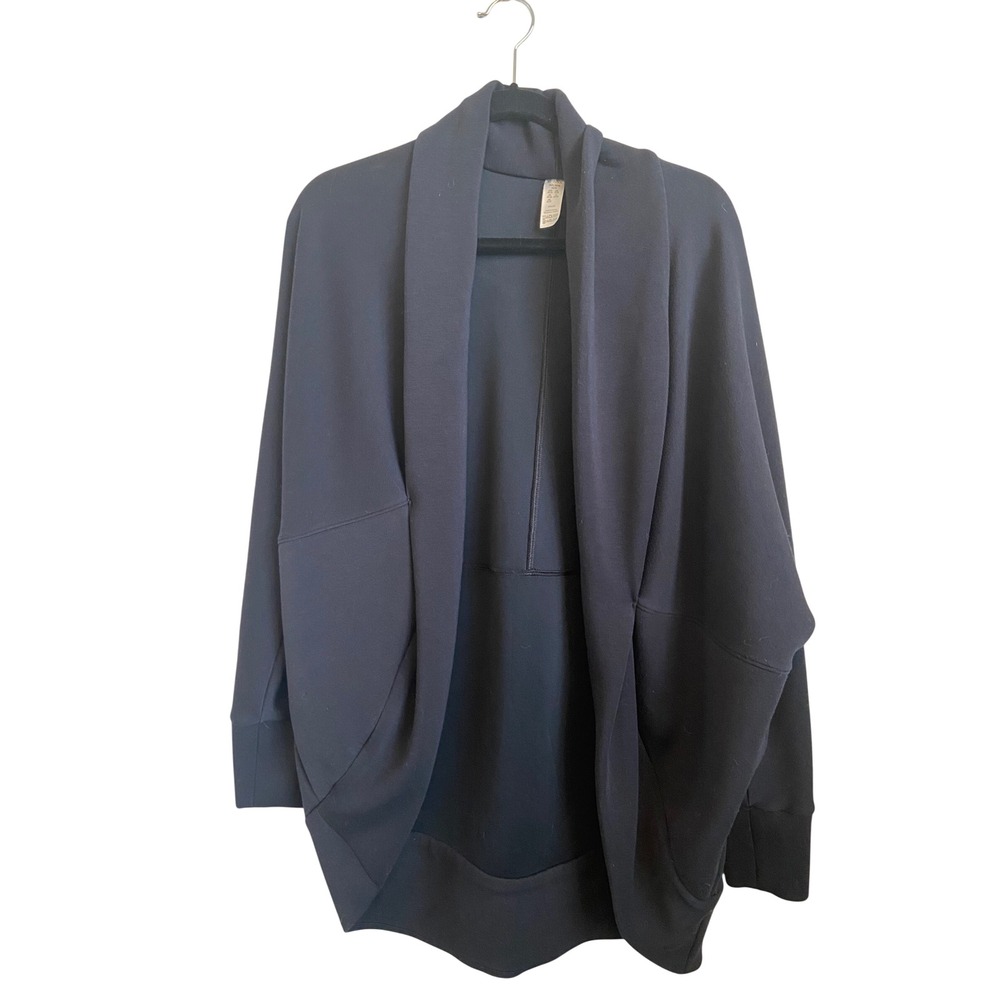 Spanx AirLuxe Cocoon Cardigan Very Black Open Front Wrap M/L